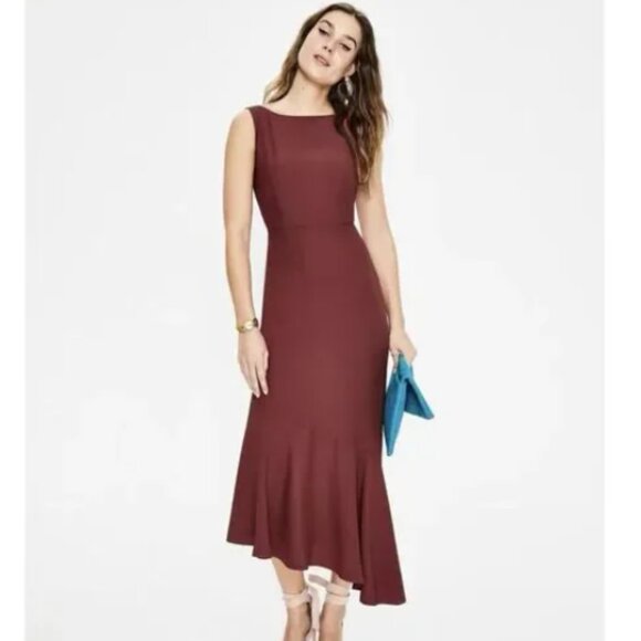 Boden Tessa Asymmetrical Midi Dress- Size 6 - Picture 1 of 12